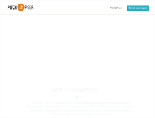Tablet Screenshot of pitch2peer.com